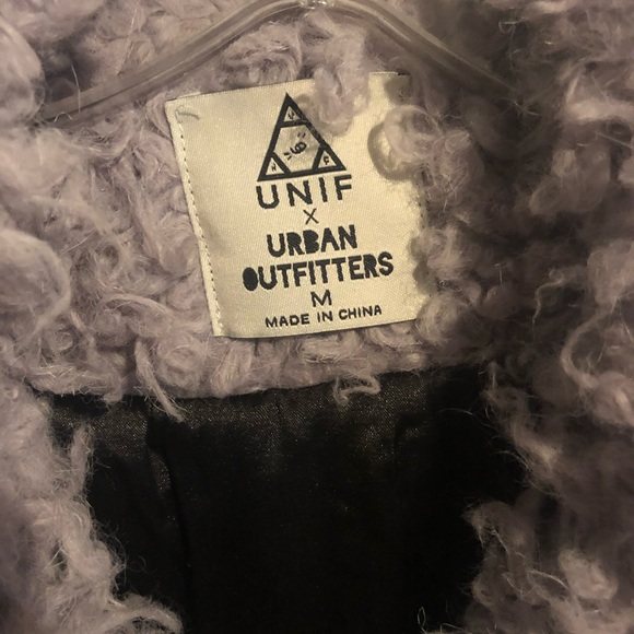 UNIF x Urban Outfitters Furry Moto Poodle Coat - Picture 3 of 4